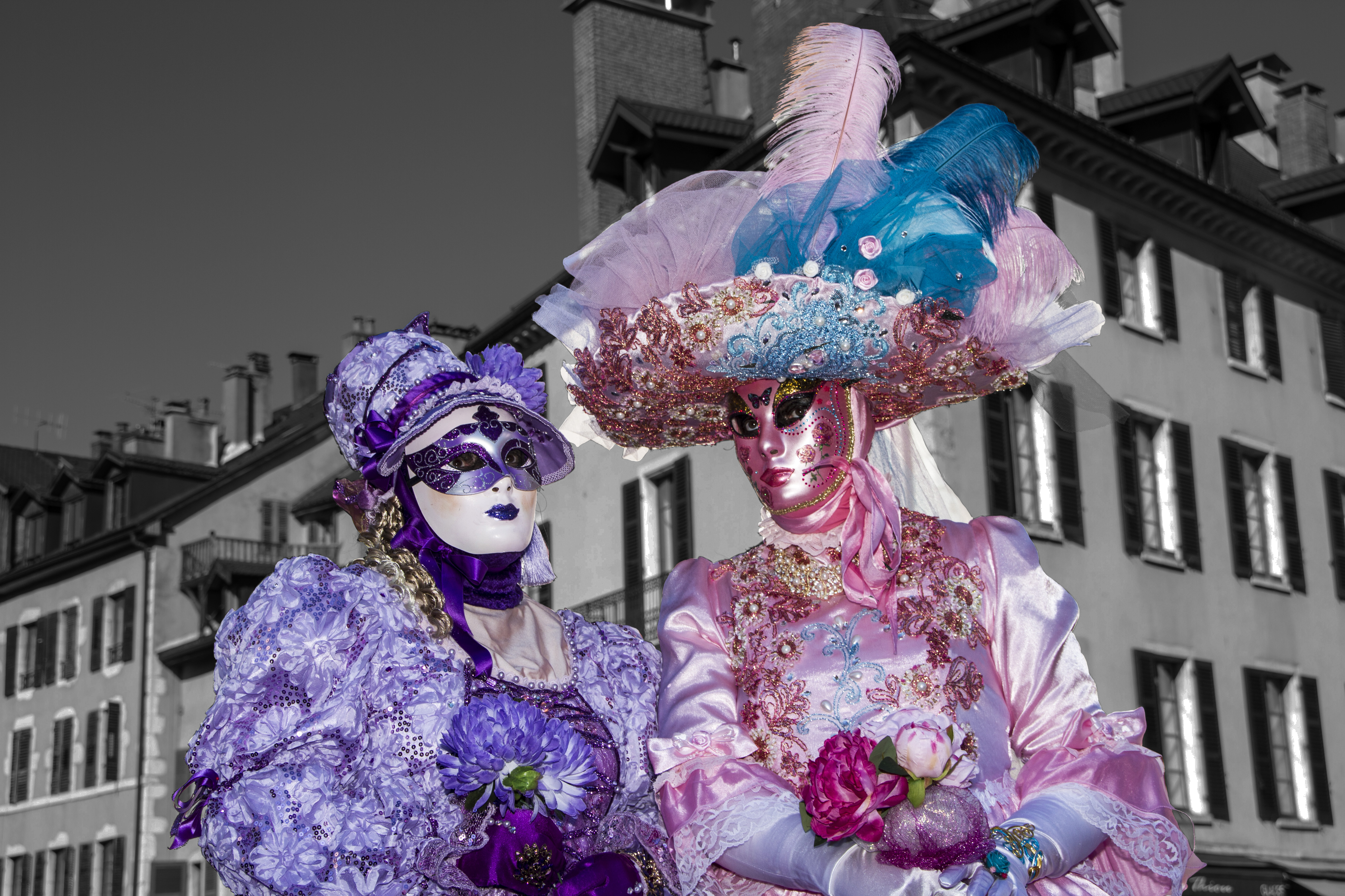 Annie et Laurence, Carnaval Vénitien d'Annecy, (Haute-Savoie, France)